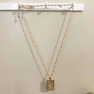 snake pendant necklace | gold